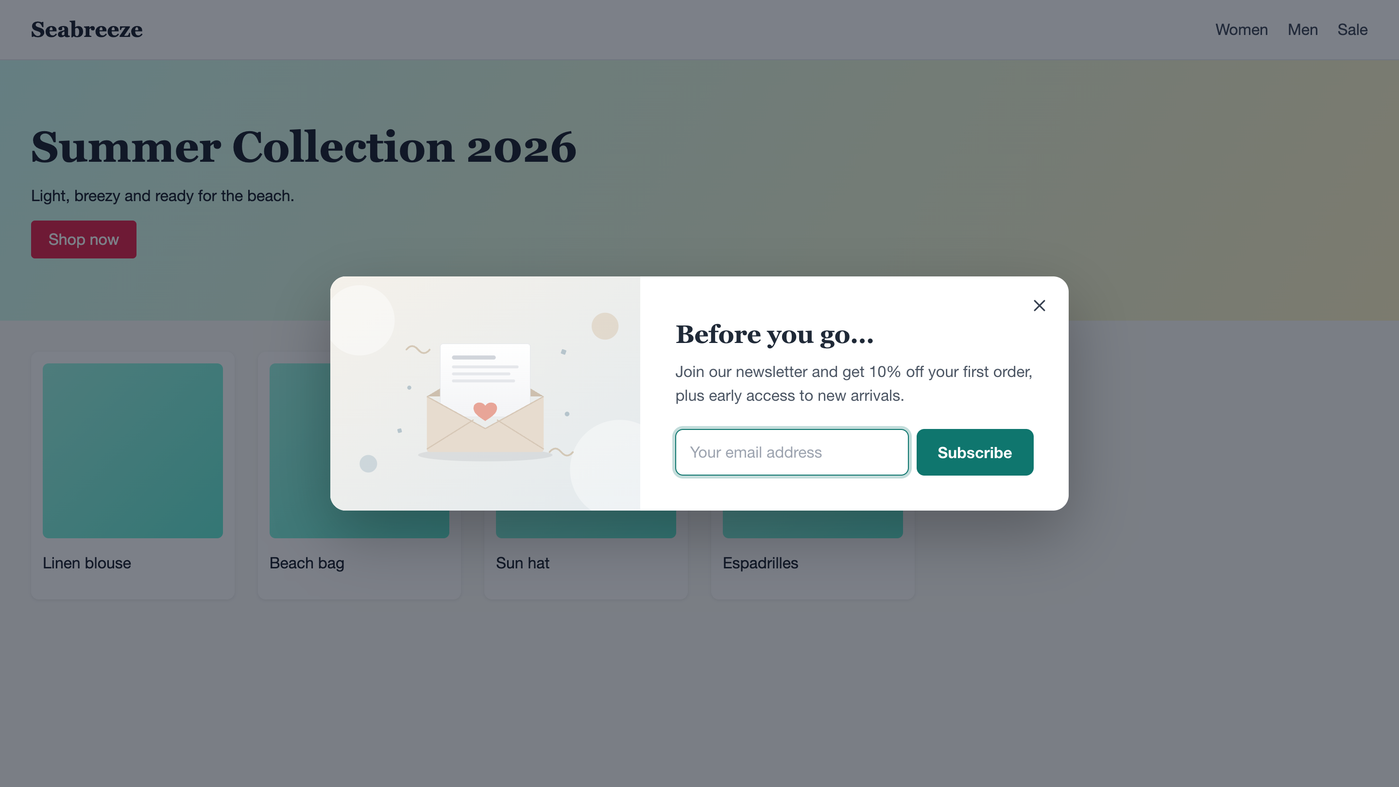 Exit popup: screenshot 1