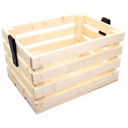 Merkloos Fietskrat blank vuren hout (8719461001687)