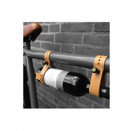 Cyclo cadeau Wine bottle holder - Dark brown leather (7432238695629)