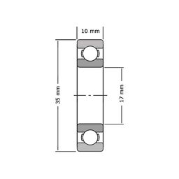 Skf Kogellager 6003 2RSH (17x35x10mm) (2181006093444)