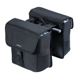 Basil fietstas dubbel Go solid black MIK 32L (8715019177811)