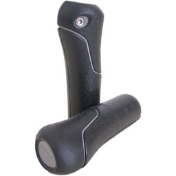 Gazelle handvat per stel hybr. 132mm zwart met zilveren bies (8717118316597)