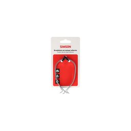 Simson broekklemmen metaal met reflectie (8711646936128)