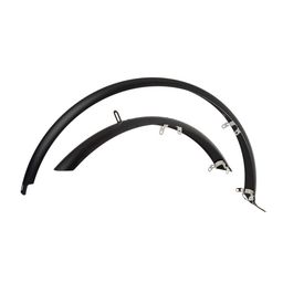 Hulzebos Spatbordset 28" 45 mm  mat zwart compleet  met stangen (8716637016216)