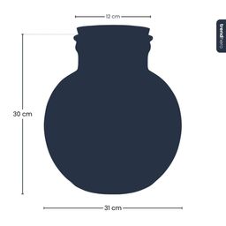 Terrarium fles met (LED) kurk - Bolder Bob - Ø 30 cm ↑ 31 cm - Met LED-kurk (53749)