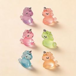 Glow in the dark - Unicorns - Multi - 6 stuks (8720872024455)