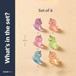 Glow in the dark - Unicorns - Multi - 6 stuks (8720872024455)