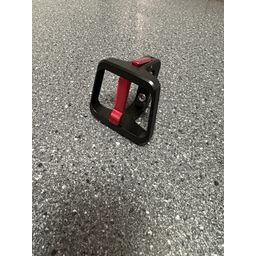 H&h CNC Front Carrier Block (Push Down) BLACK/RED (2181002297884)