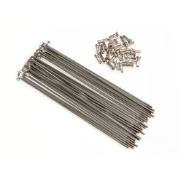 Brompton Spoke + nipple 145mm 14g double  butted set van 28 (5053099000647)
