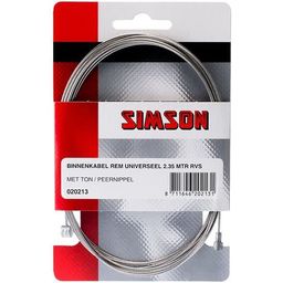 Simson rem binnenkabel universeel op kaart 2,35m RVS (8711646202131)