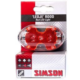 Simson achterlicht 5 LED incl. batterijen op kaart (8711646207556)