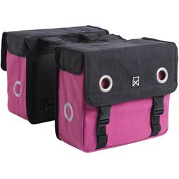 Willex Dubbele Canvas Tas 2-Kleur Zwart/Roze (5425023134719)