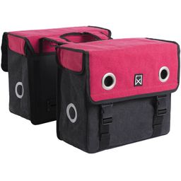 Willex Dubbele Canvas Tas 2-Kleur Paradise Red/Zwart (5425023134948)
