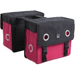 Willex Dubbele Canvas Tas 2-Kleur Zwart/Paradise Red (5425023134917)