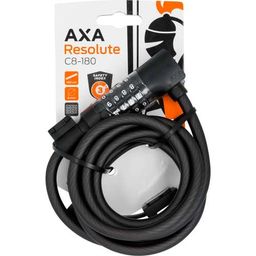 Axa zahlenkabelschlossresolute 8/180 schwarz (8713249275574)