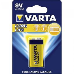 BATTERIJ VARTA LONGLIFE ALKALINE LR61 - 9V (4008496525423)