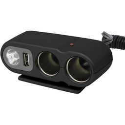 Carpoint 12 Volt 2 Weg-Stekker met USB & LED lamp (8711293479962)