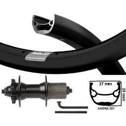 KGS ACHTERWIEL 28 INCH (622) VELG ANDRA 321 ZWART (8785264306304)