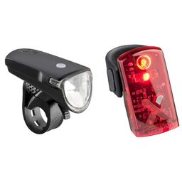 Axa greenline set voor+achter 35 lux - 1 led oplaa (8713249252179)