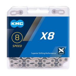 Ketting 1/2-3/32 114 kmc 8v x8-93 nickel/grijs (4715575890647)