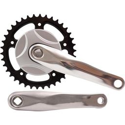 Hulzebos Lasco crankset spieloos 38t aluminium 3/32 zilver (8716637015219)