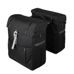 Gazelle Dubbele fietstas met MIK adapter - zwart/olijf (8714827983072)