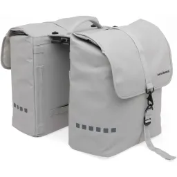 New looxs 224.530mik2 odense dubbele fietstas mik 39l licht grijs (8714827973691)