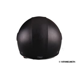 Helm Vito berlin  leather-look zwart maat s 55-56 (7451393549882)