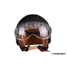 Helm Vito berlin  leather-look zwart maat m 57-58 (7451393549936)