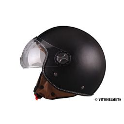 Helm Vito berlin  leather-look zwart maat xl 61-62 (3392915646846)
