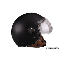 Helm Vito berlin  leather-look zwart maat xl 61-62 (3392915646846)