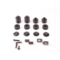 Set doppen windscherm Vespa zwart (445809)