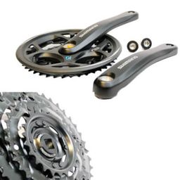 Shimano Crank set altus m311 7/8-sp. 170/42x32x22+cg kk zwart -6mm (4524667132684)