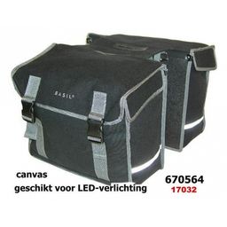 Tas Basil dubbel kavan xl zwart 65liter (8715019170324)