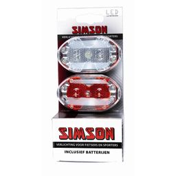 Batteriij LED set Simson voor en achter wit/rood, inclusief batterij (8711646207570)