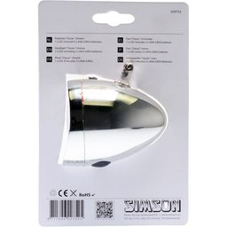 Simson koplamp chroom (8711646207525)