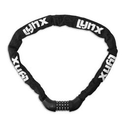Lynx kettingslot met cijfercombinatie 6mmX100cm zwart Array (8714868025137)
