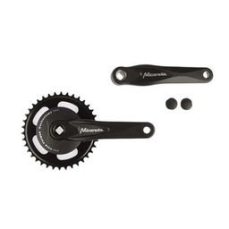 Miranda crankstel alfa 1 3/32" + disc 38t, zwart (5603895105840)