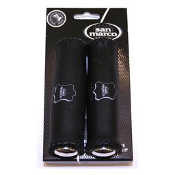 Selle san marco Handvat sm leer zw 130mm stel (8009456835299)
