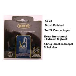 Ketting Kmc 11/128 x9-73 grijs 9speed (4715575140018)