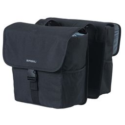 Basil fietstas dubbel Go solid zwart 32l (8715019176548)