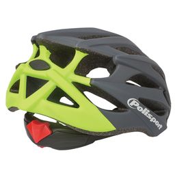 Polisport helm Twig mat grijs/ fluo geel L 58-61cm easy-lock (5604415080777)