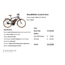 Riese & Müller Cruiser2 vario, 545wh, Kiox300, Rx Heren Zwart 56cm 2024 (F01263_020103060424)