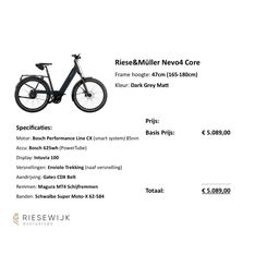 Riese & Müller Nevo4 GT vario CORE Dames monotube Dark Grey Matt 47cm 1.65-1.80 2024 (F01434_0301130706)