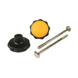 Spinder draaiknop met bout zwart/oranje (2) (8717809106230)