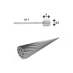 XLC Versnellingsbinnenkabel 300mm RVS 1.1mm (4055149337575)