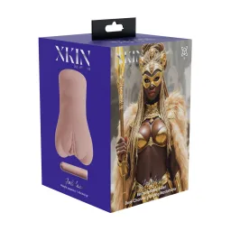 Xkin by shots Superheroes - Goldess - Dual Entry Vibrating Masturbator - 660g - Brown (8714273031815)