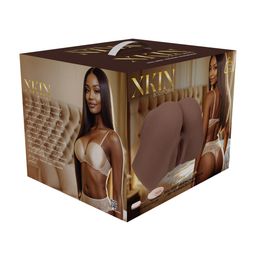 Xkin by shots Bodyforms - Layla Love - Dubbele Ingang Vibrerende Masturbator - 3,5 kg / 7,7 lbs - Bruin (8714273029973)