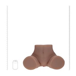 Xkin by shots Bodyforms - Clara Vossin - Dual Entry Vibrerende Masturbator - 6,3 kg / 14,1 lbs - Bruin (8714273029850)