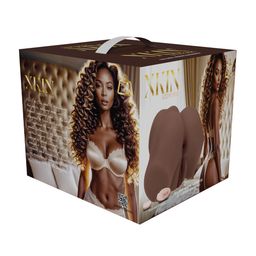 Xkin by shots Bodyforms - Eve Rhodes - Dubbele Ingang Vibrerende Masturbator - 1,6 kg / 3,5 lbs - Bruin (8714273029881)